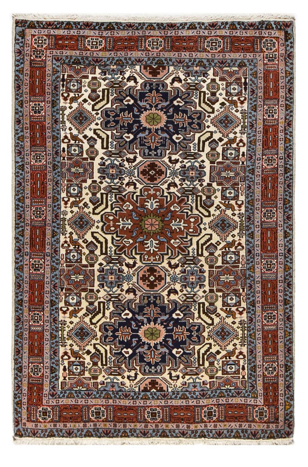 Persisk tæppe - Nomadisk - 206 x 142 cm - flerfarvet