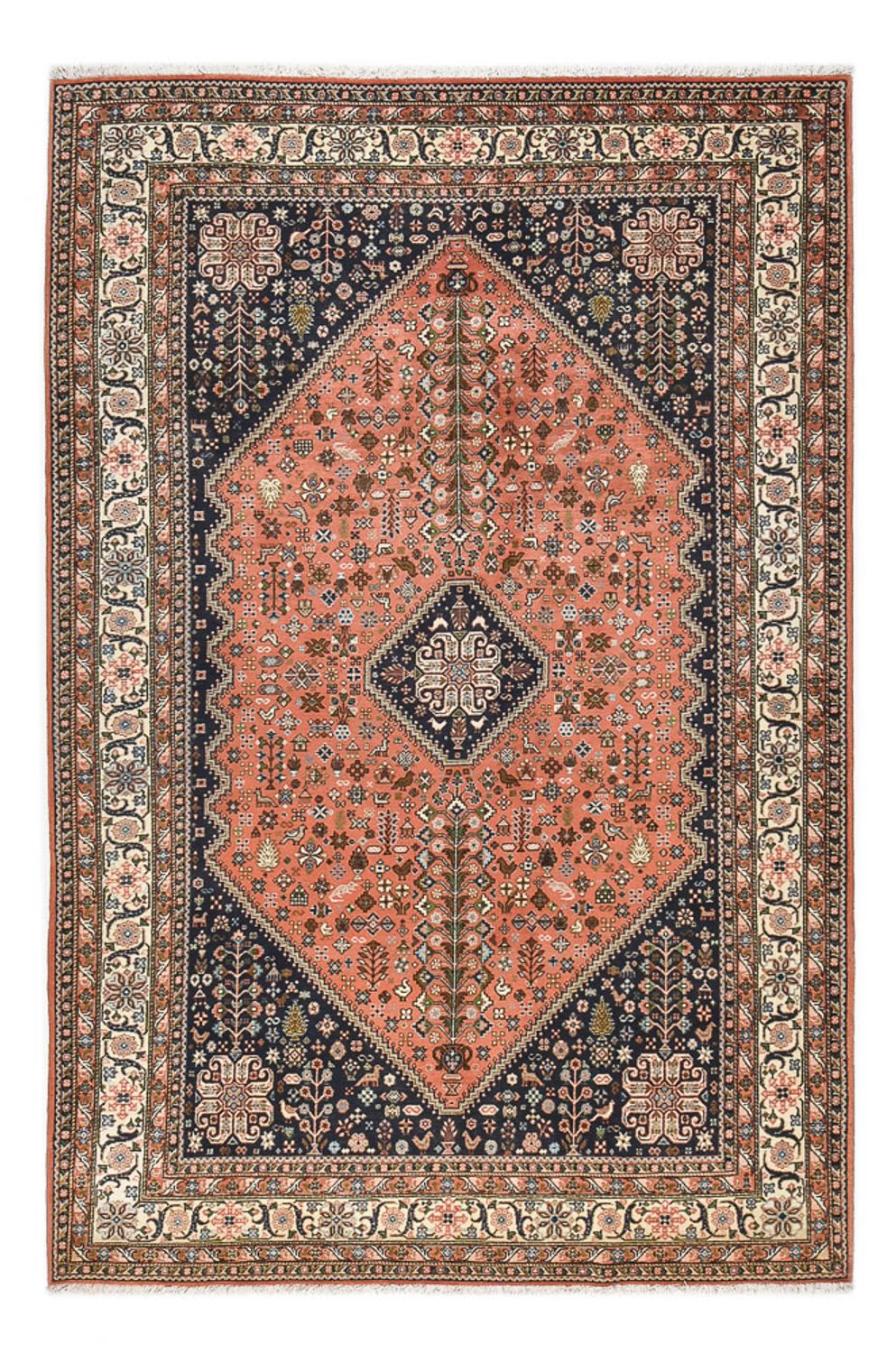 Persisk tæppe - Nomadisk - 300 x 200 cm - lysrød