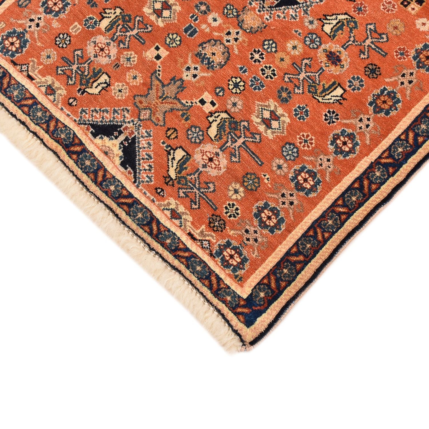 Persisk tæppe - Nomadisk - 124 x 64 cm - orange