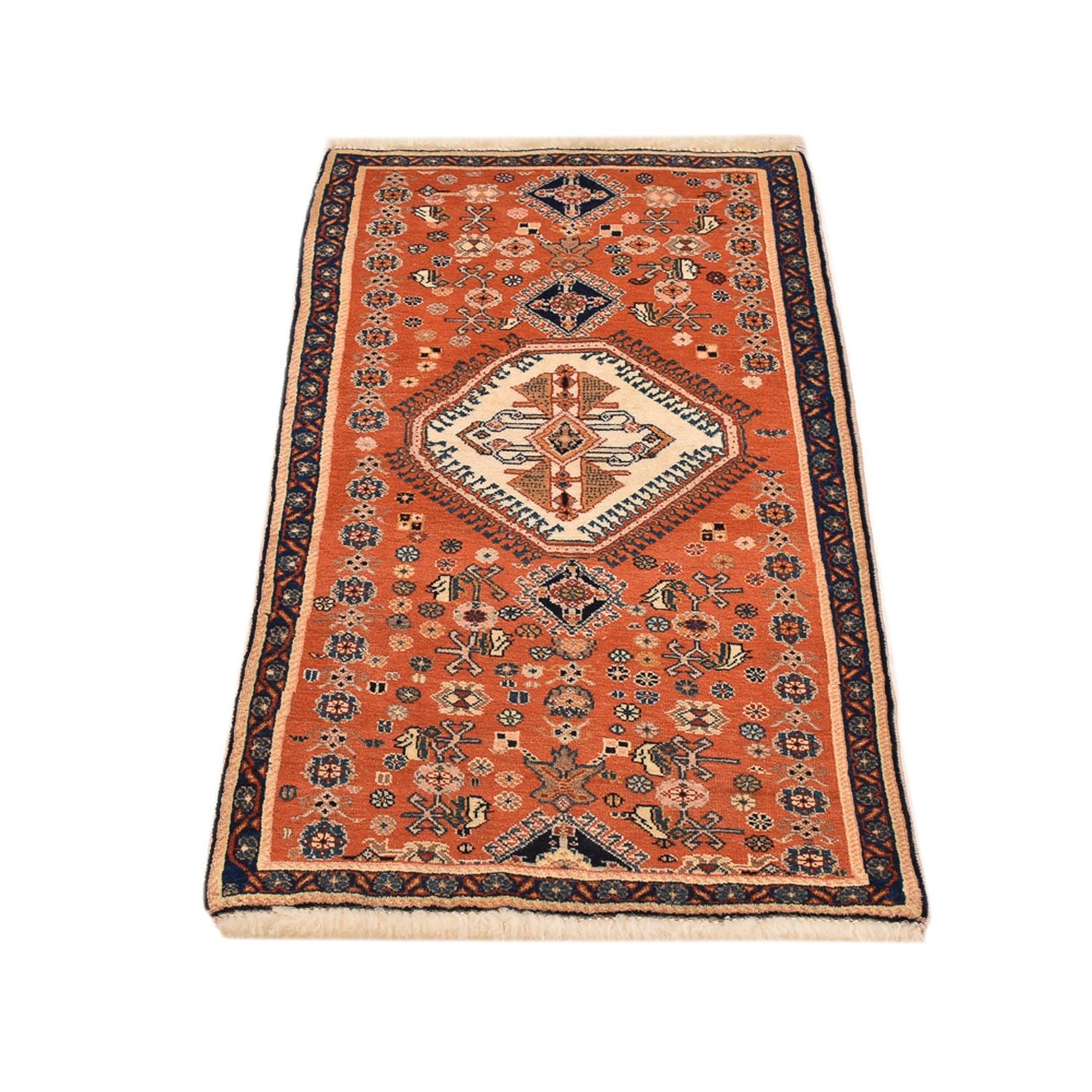 Persisk tæppe - Nomadisk - 124 x 64 cm - orange