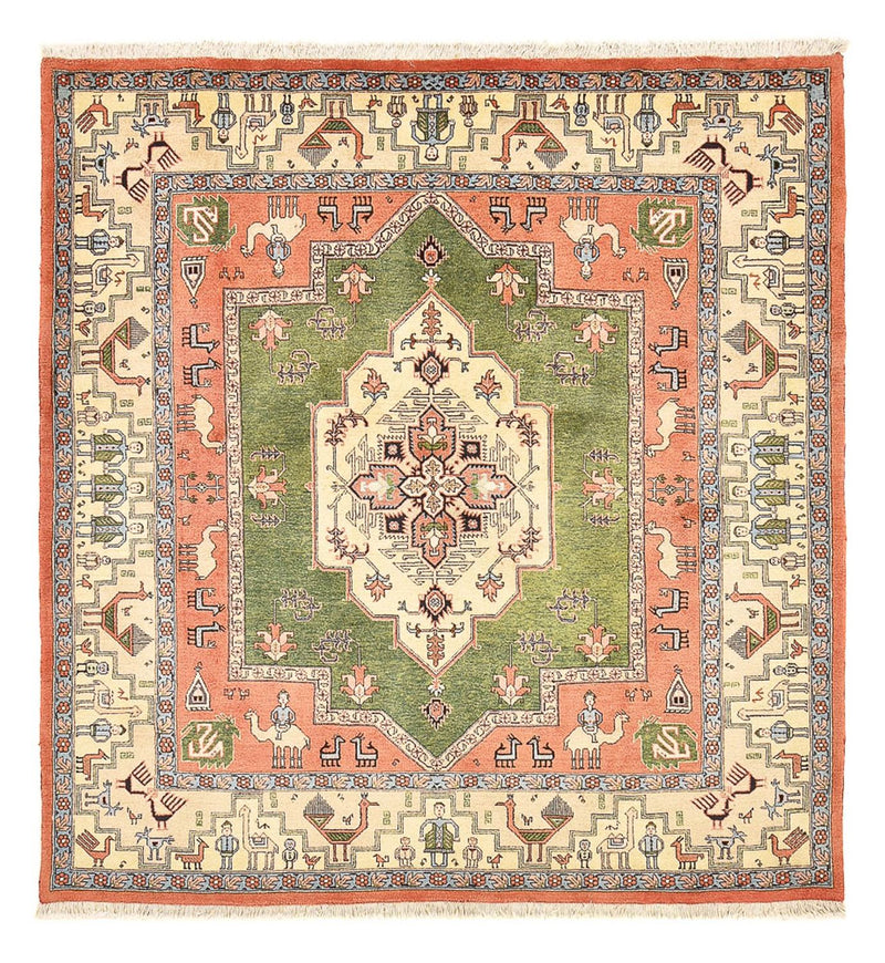 Persisk tæppe - Nomadisk firkantet  - 208 x 198 cm - grøn