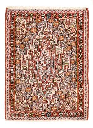 Kelim-tæppe - orientalsk - 145 x 118 cm - terrakotta
