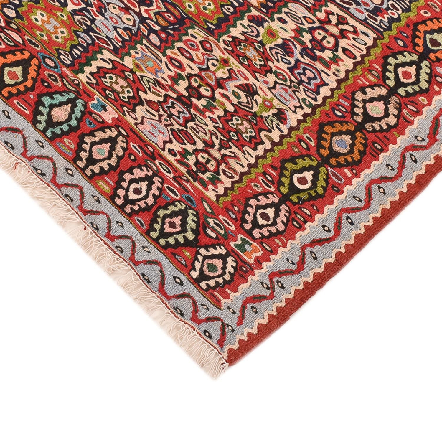 Kelim-tæppe - orientalsk - 145 x 118 cm - terrakotta