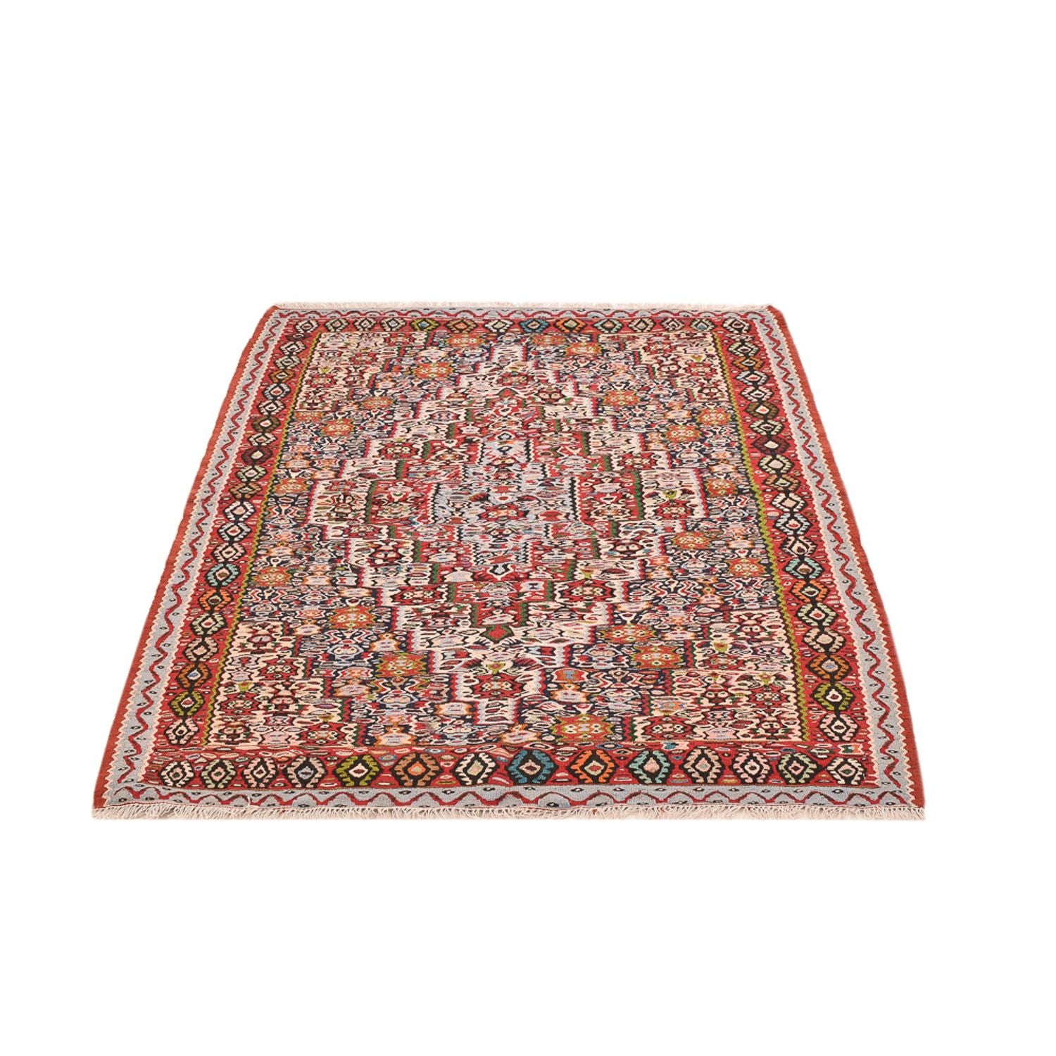 Kelim-tæppe - orientalsk - 145 x 118 cm - terrakotta