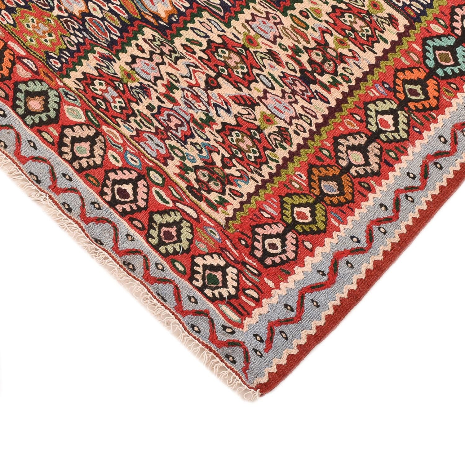 Kelim-tæppe - orientalsk - 150 x 118 cm - terrakotta