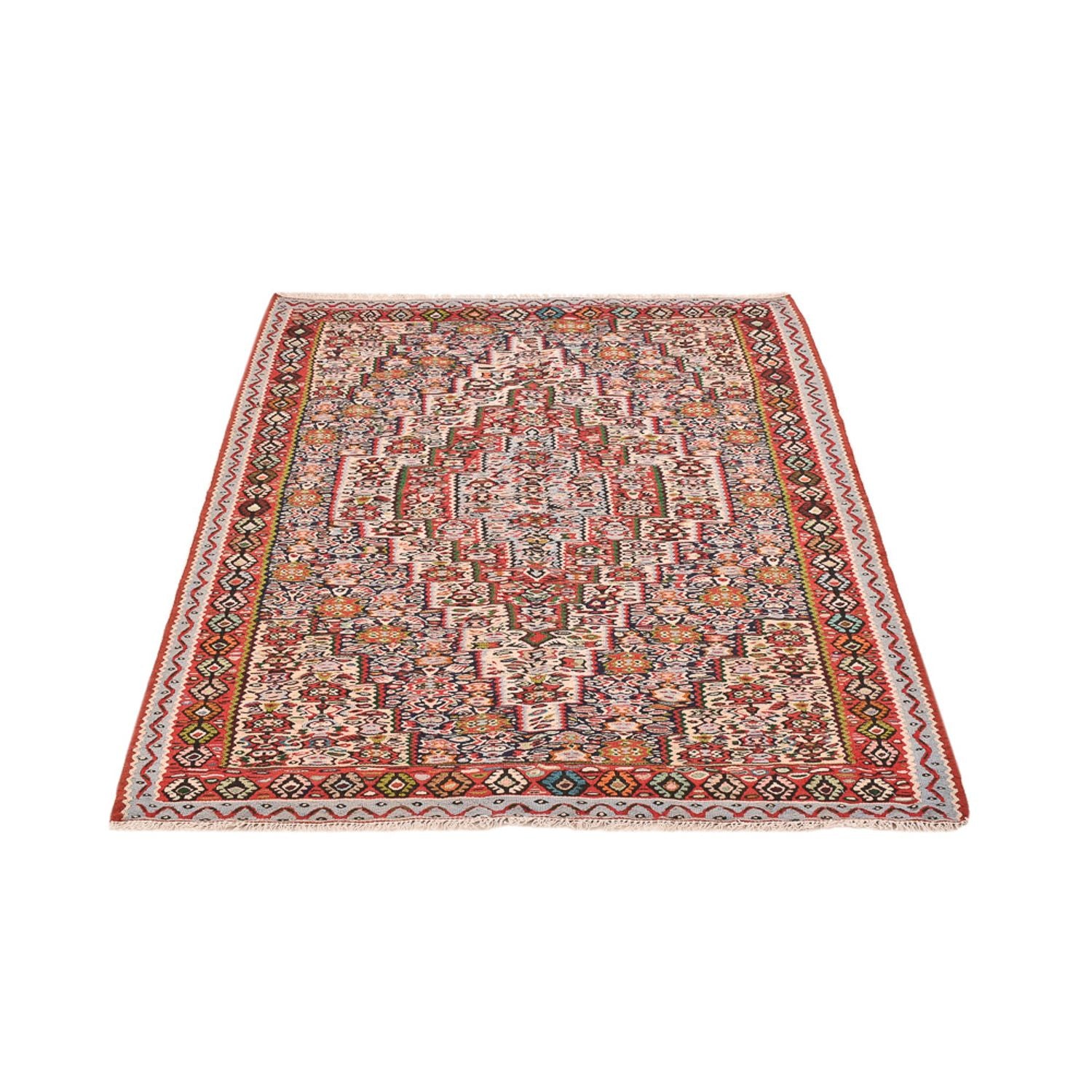 Kelim-tæppe - orientalsk - 150 x 118 cm - terrakotta