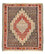 Kelim-tæppe - orientalsk firkantet  - 147 x 130 cm - rød