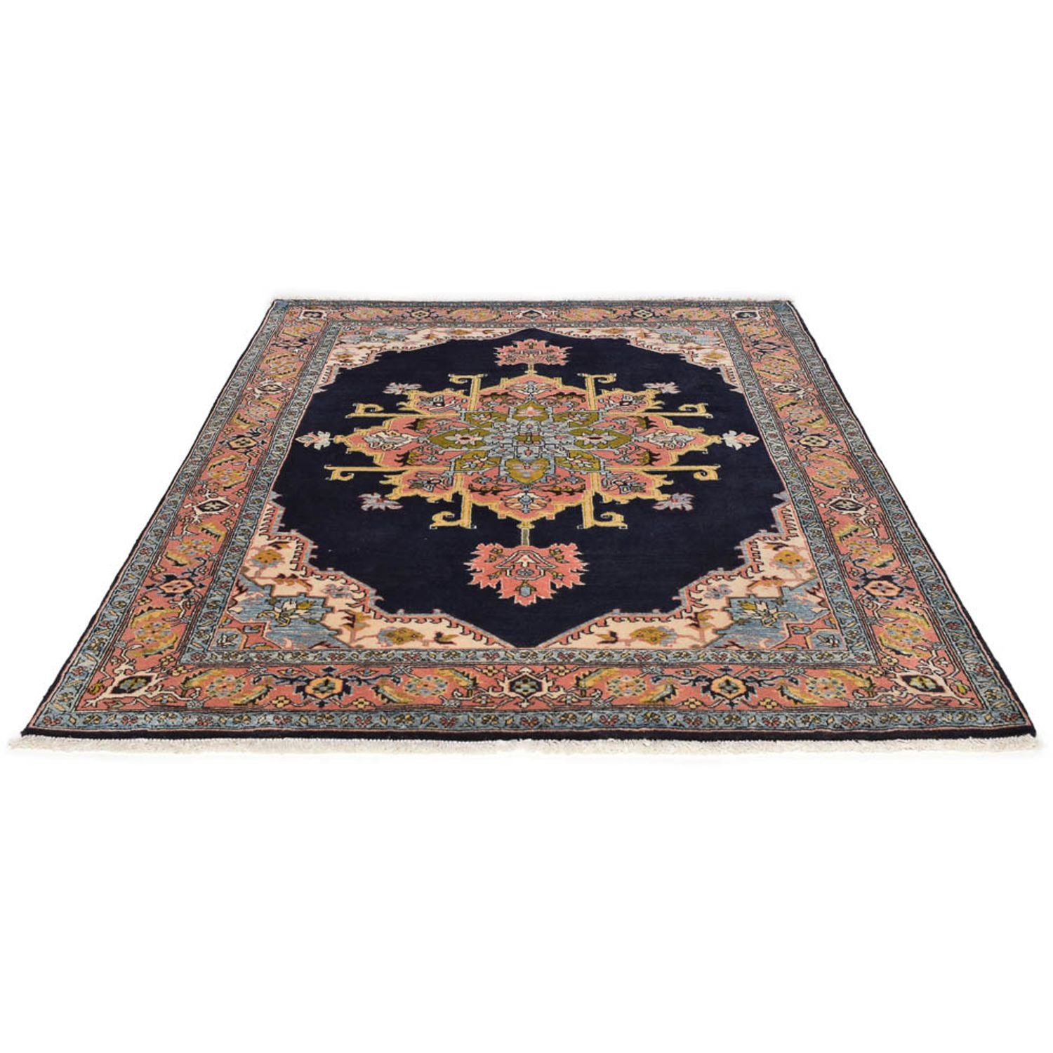 Persisk tæppe - Nomadisk - 206 x 150 cm - mørkeblå