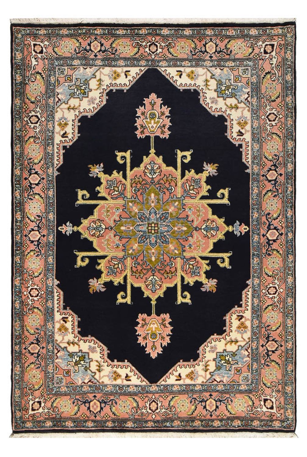 Persisk tæppe - Nomadisk - 218 x 150 cm - mørkeblå