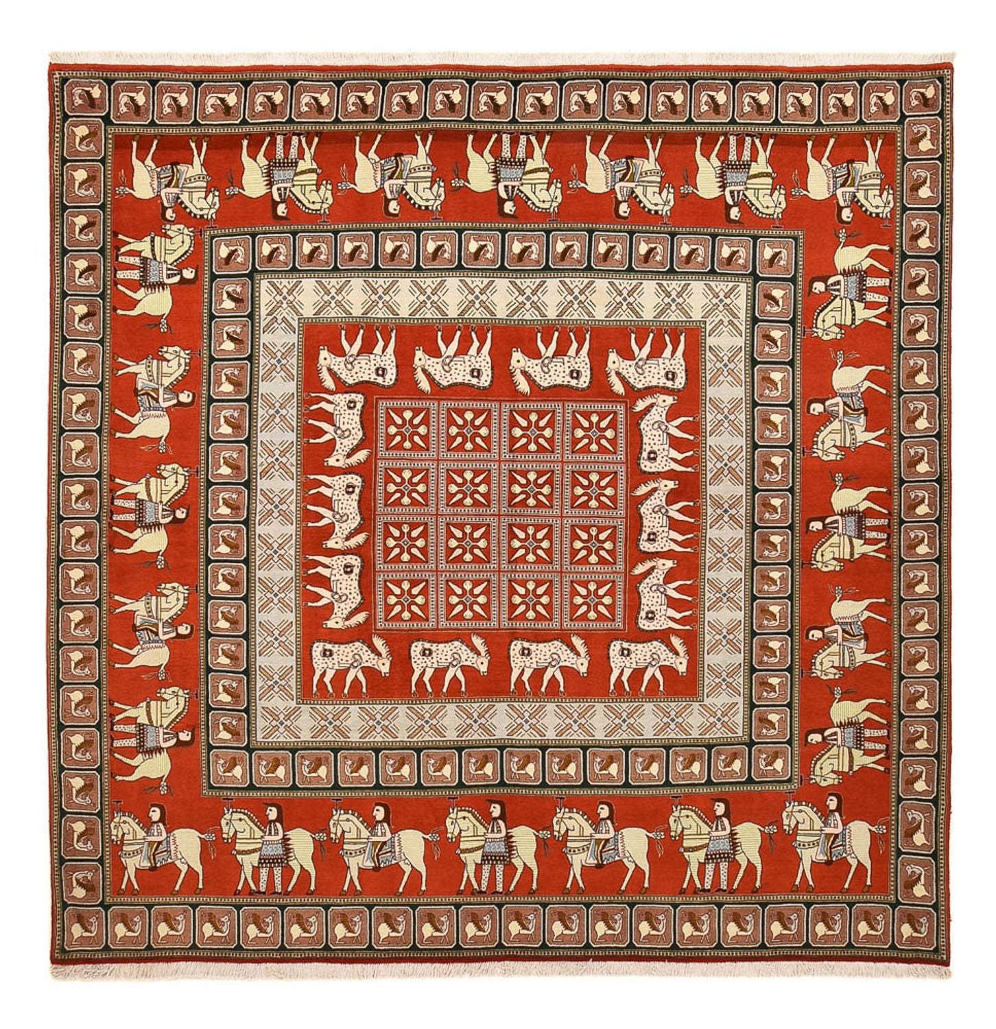 Persisk tæppe - Tabriz - Royal firkantet  - 255 x 245 cm - flerfarvet