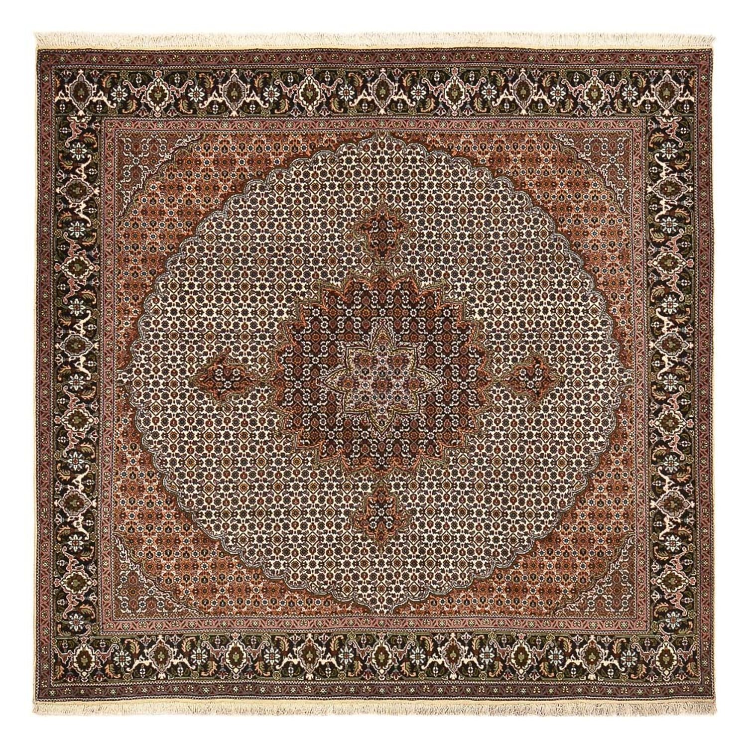 Persisk tæppe - Tabriz - Royal firkantet  - 207 x 204 cm - brun