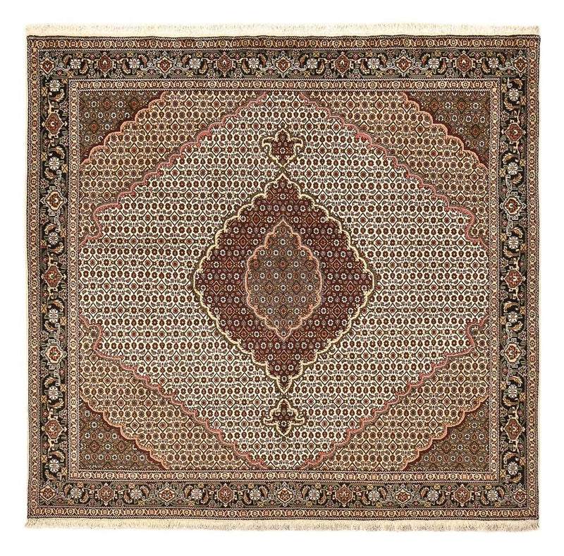 Persisk tæppe - Tabriz - Royal firkantet  - 200 x 200 cm - lys brun