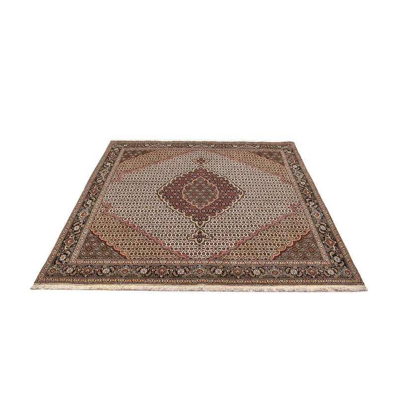 Persisk tæppe - Tabriz - Royal firkantet  - 200 x 200 cm - lys brun
