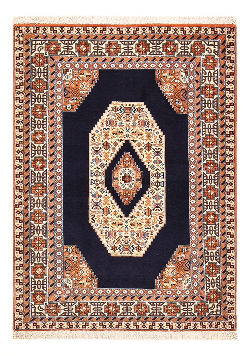 Persisk tæppe - Tabriz - Royal - 142 x 100 cm - mørkeblå