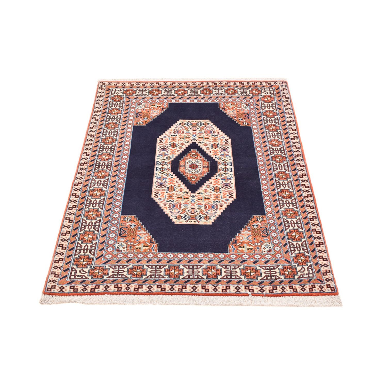 Persisk tæppe - Tabriz - Royal - 142 x 100 cm - mørkeblå