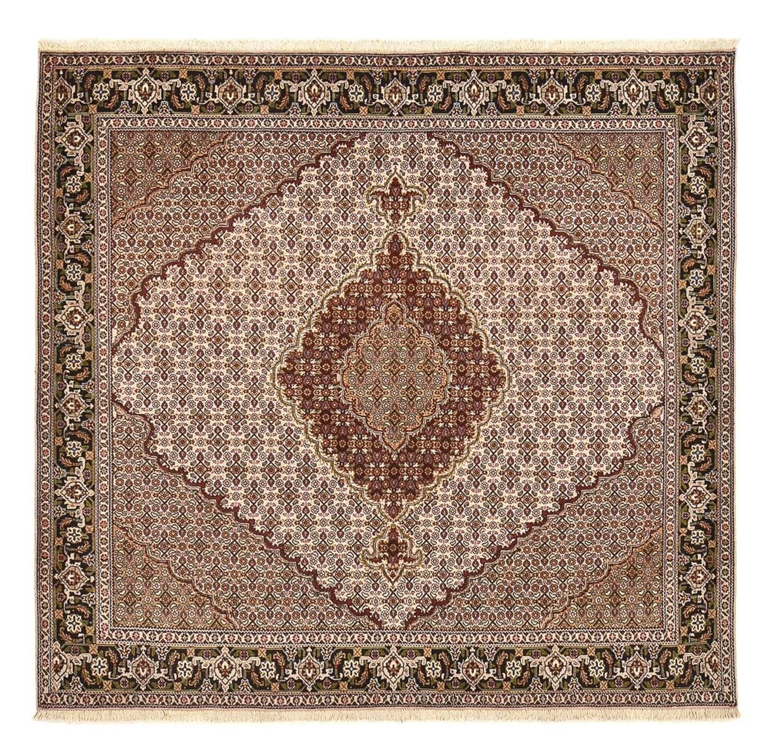 Persisk tæppe - Tabriz - Royal firkantet  - 202 x 196 cm - lys brun