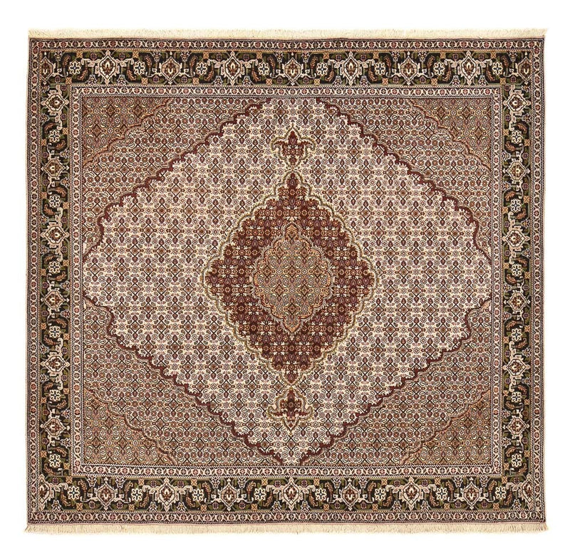 Persisk tæppe - Tabriz - Royal firkantet  - 202 x 196 cm - lys brun
