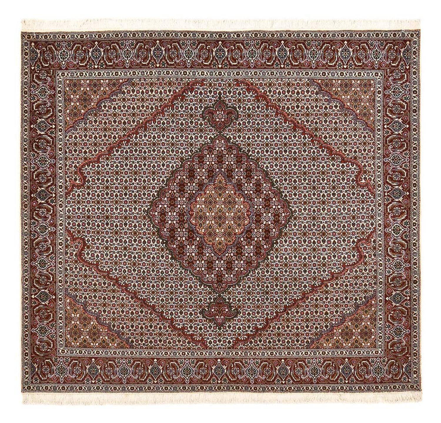 Persisk tæppe - Bijar firkantet  - 202 x 198 cm - rust