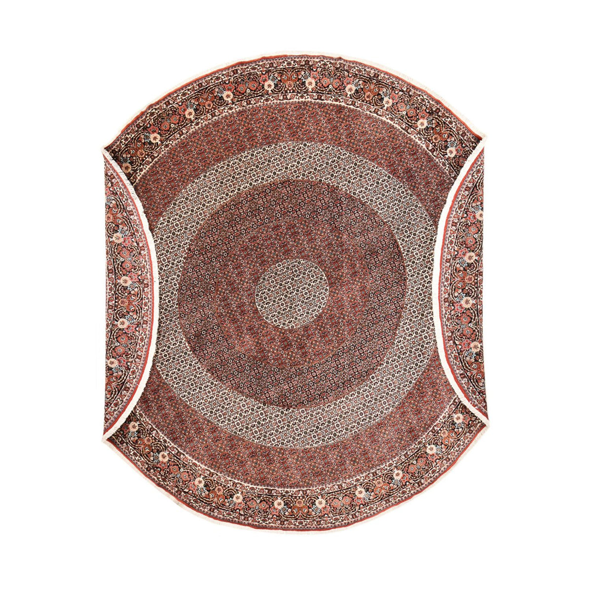 Persisk tæppe - Bijar rundt  - 400 x 400 cm - rust