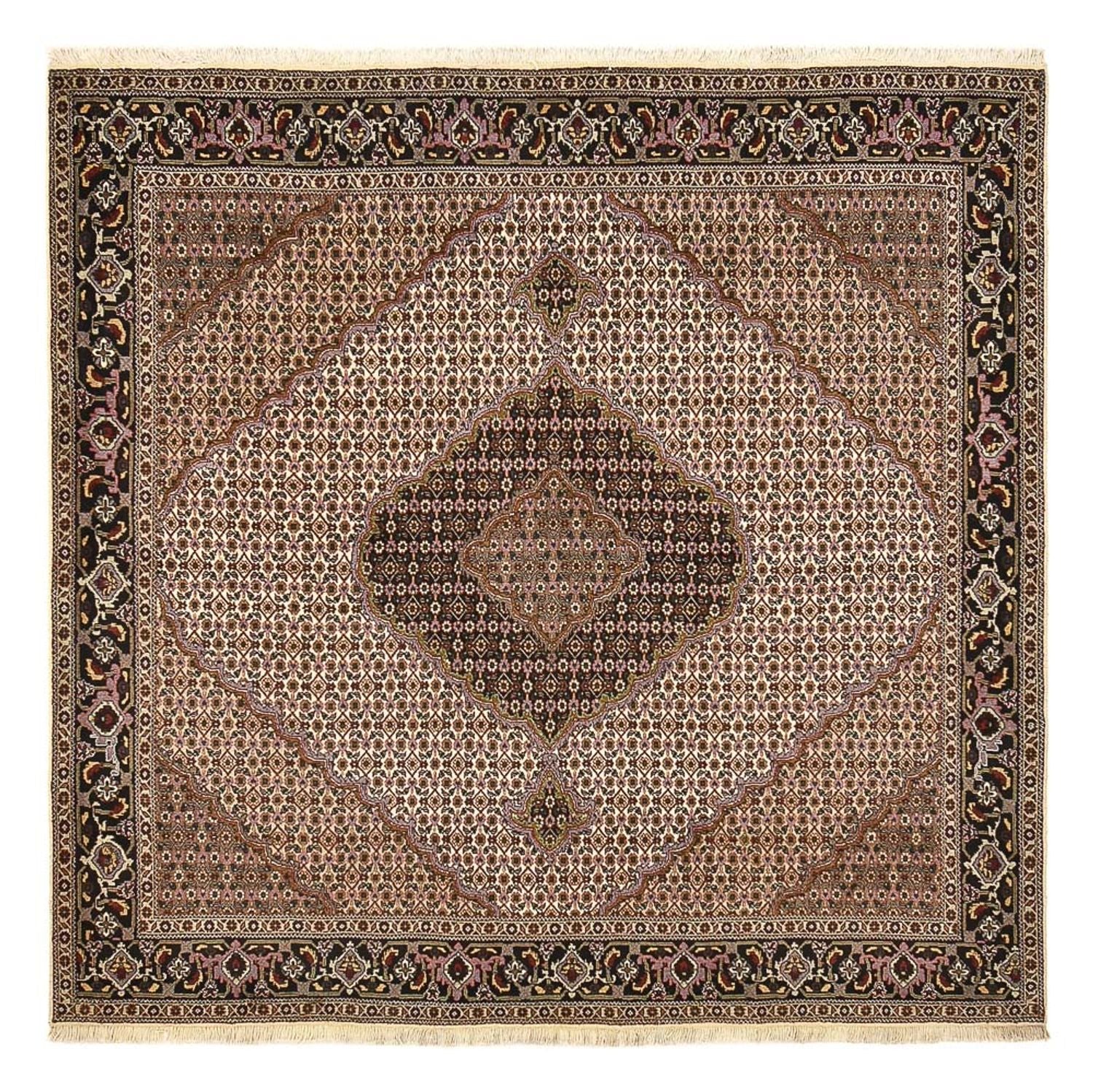 Persisk tæppe - Tabriz - Royal firkantet  - 204 x 204 cm - brun
