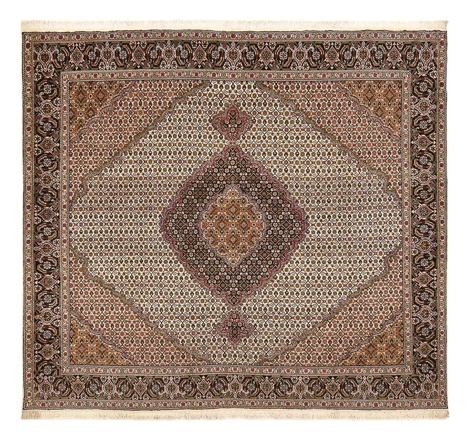 Persisk tæppe - Tabriz - Royal firkantet  - 212 x 200 cm - brun