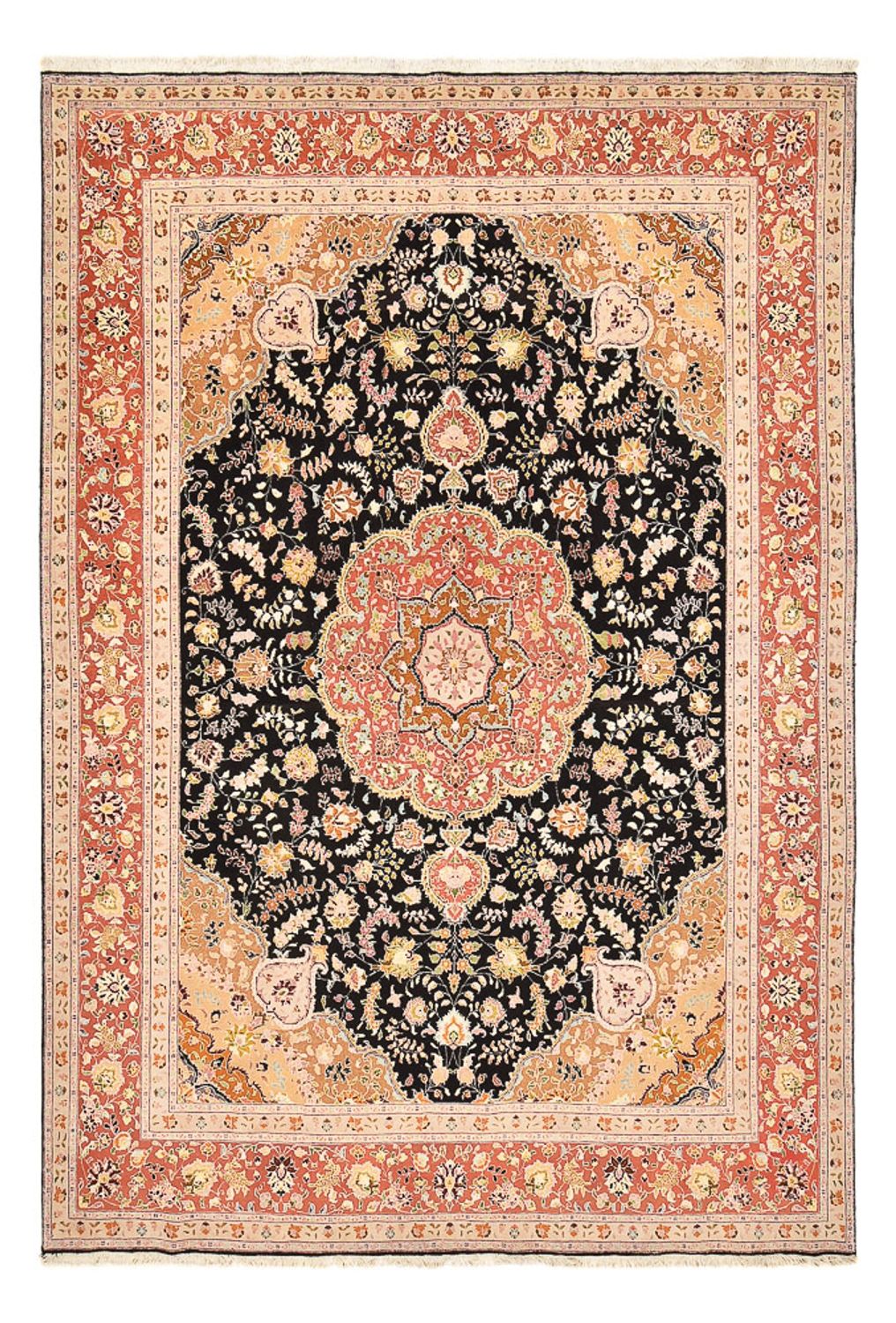 Persisk tæppe - Tabriz - Royal - 357 x 248 cm - mørkeblå