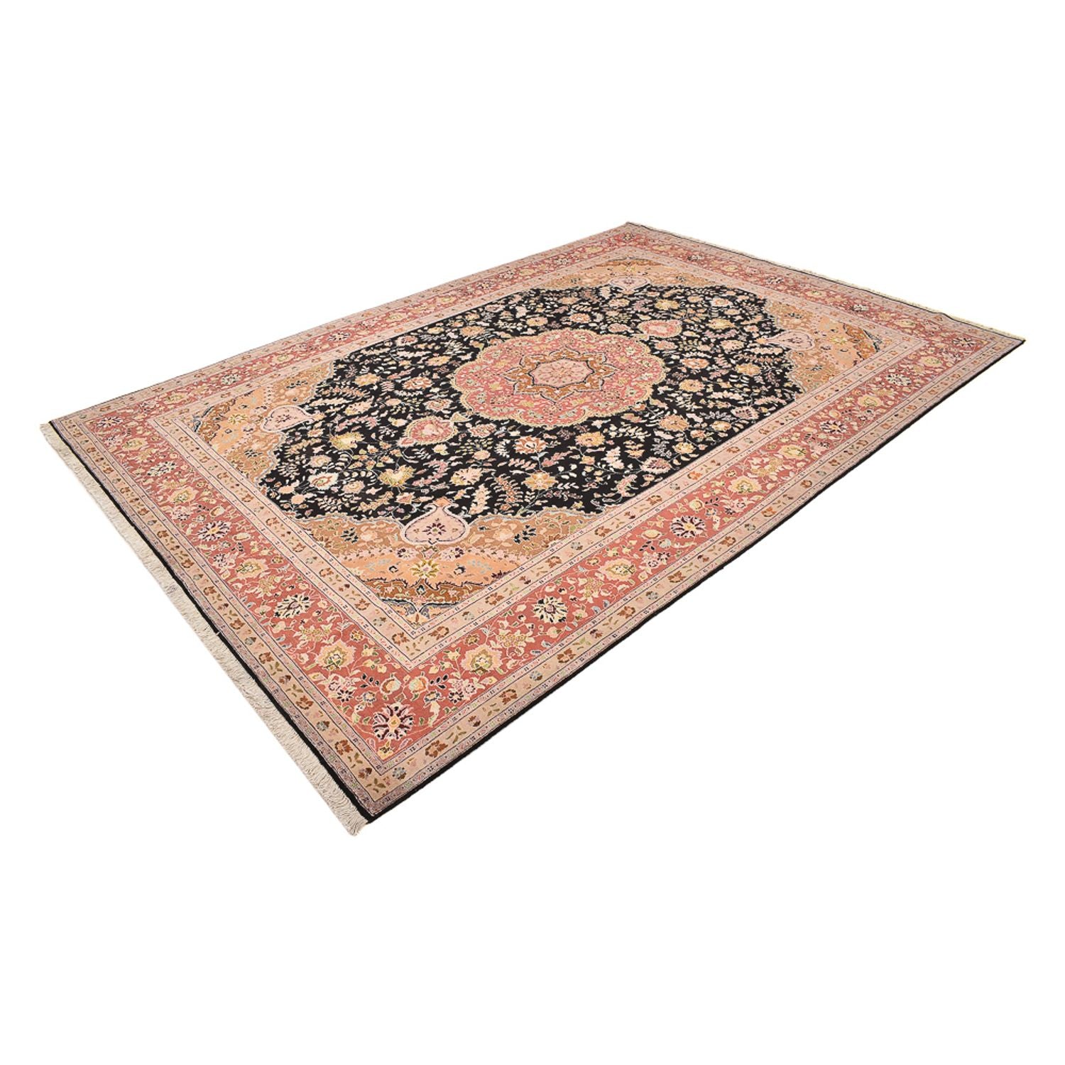 Persisk tæppe - Tabriz - Royal - 357 x 248 cm - mørkeblå