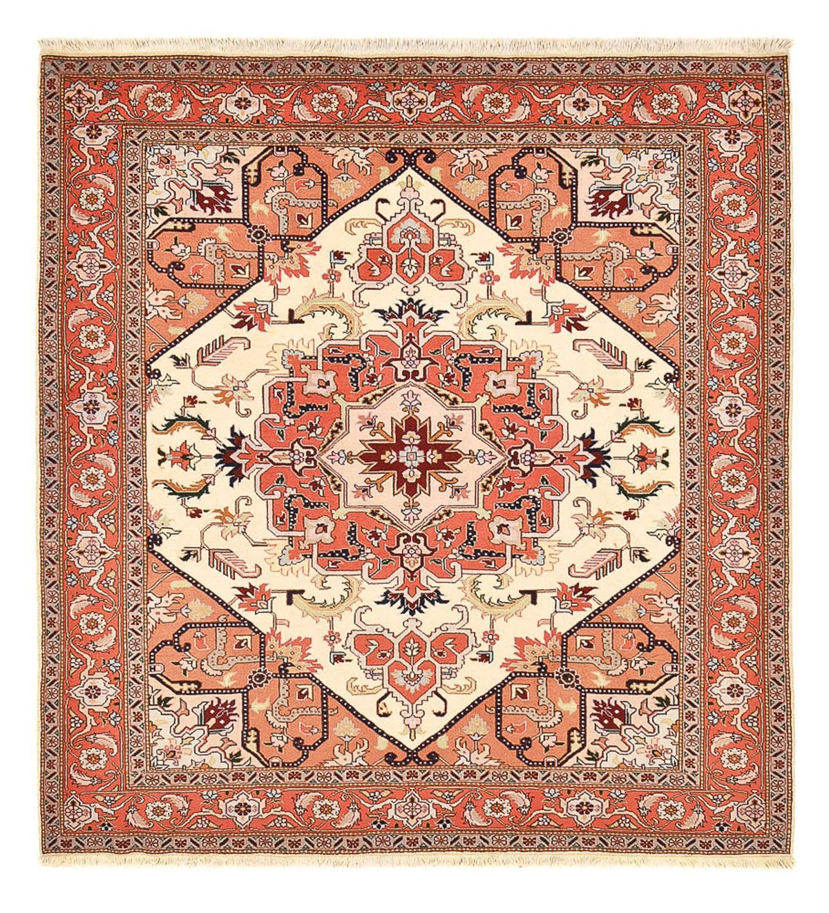Persisk tæppe - Tabriz - Royal firkantet  - 216 x 195 cm - creme