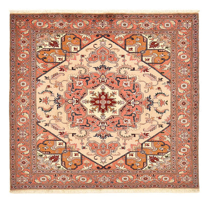 Persisk tæppe - Nomadisk firkantet  - 200 x 197 cm - lys beige