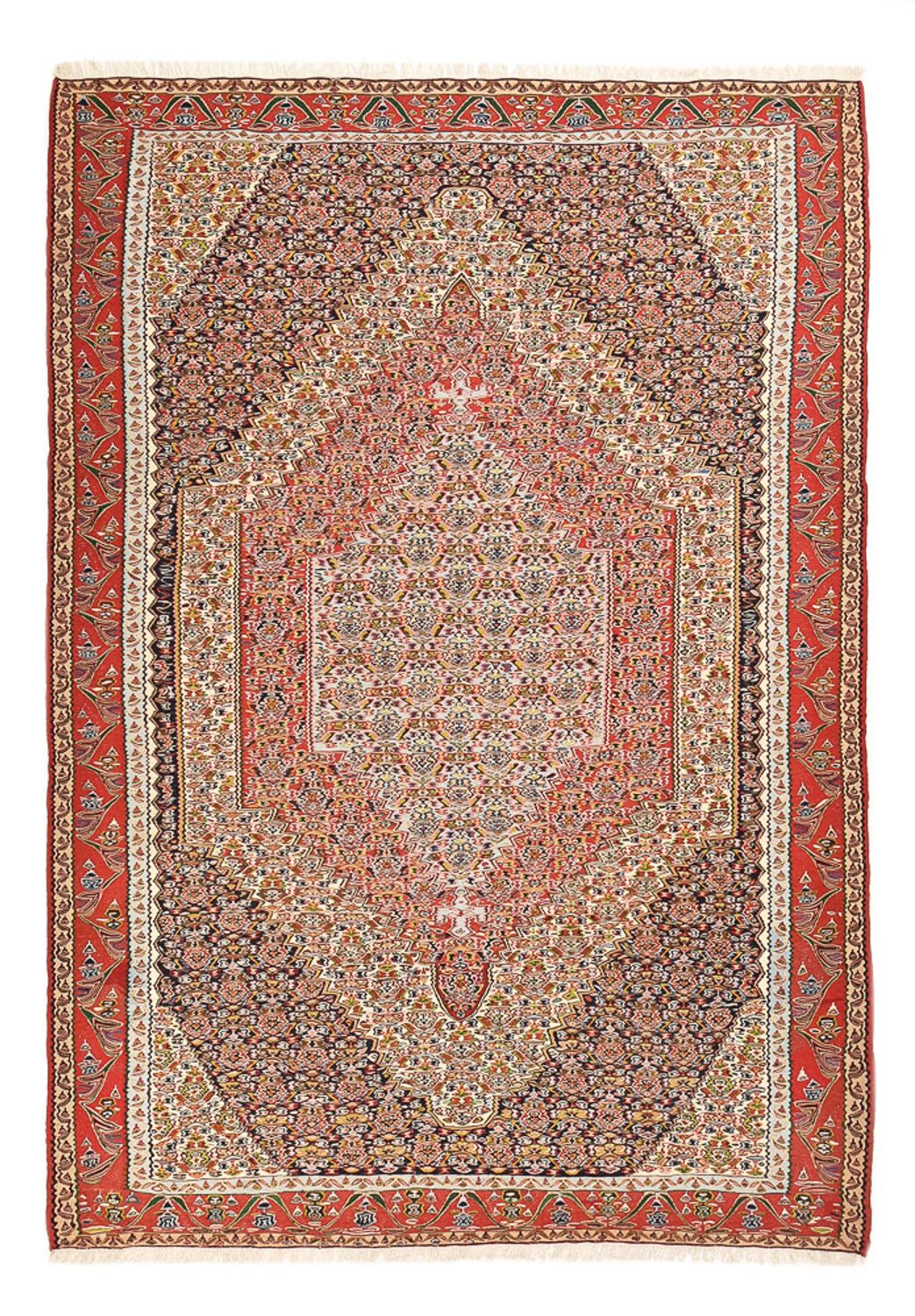 Kelim-tæppe - orientalsk - 287 x 203 cm - terrakotta