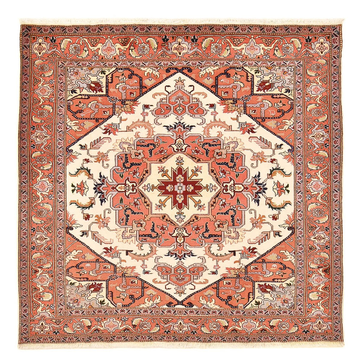 Persisk tæppe - Tabriz - Royal firkantet  - 207 x 205 cm - creme