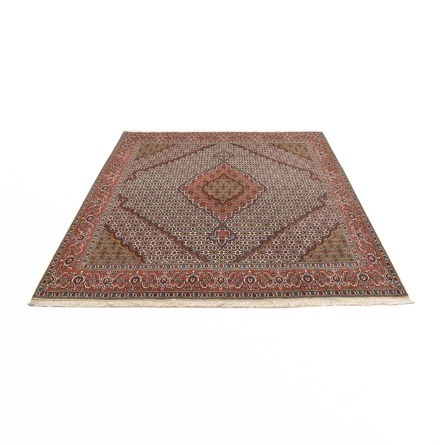 Persisk tæppe - Tabriz - Royal firkantet  - 210 x 206 cm - rust