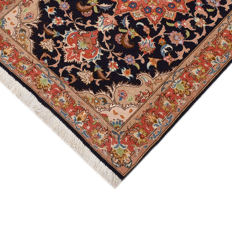 Løber Persisk tæppe - Tabriz - Royal - 380 x 75 cm - mørkeblå