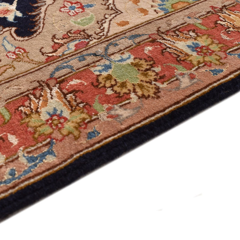 Løber Persisk tæppe - Tabriz - Royal - 380 x 75 cm - mørkeblå