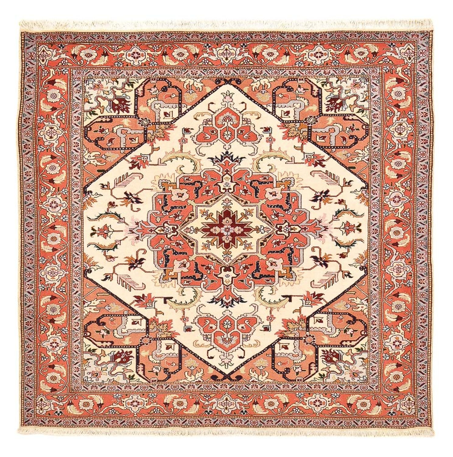 Persisk tæppe - Nomadisk firkantet  - 200 x 200 cm - creme