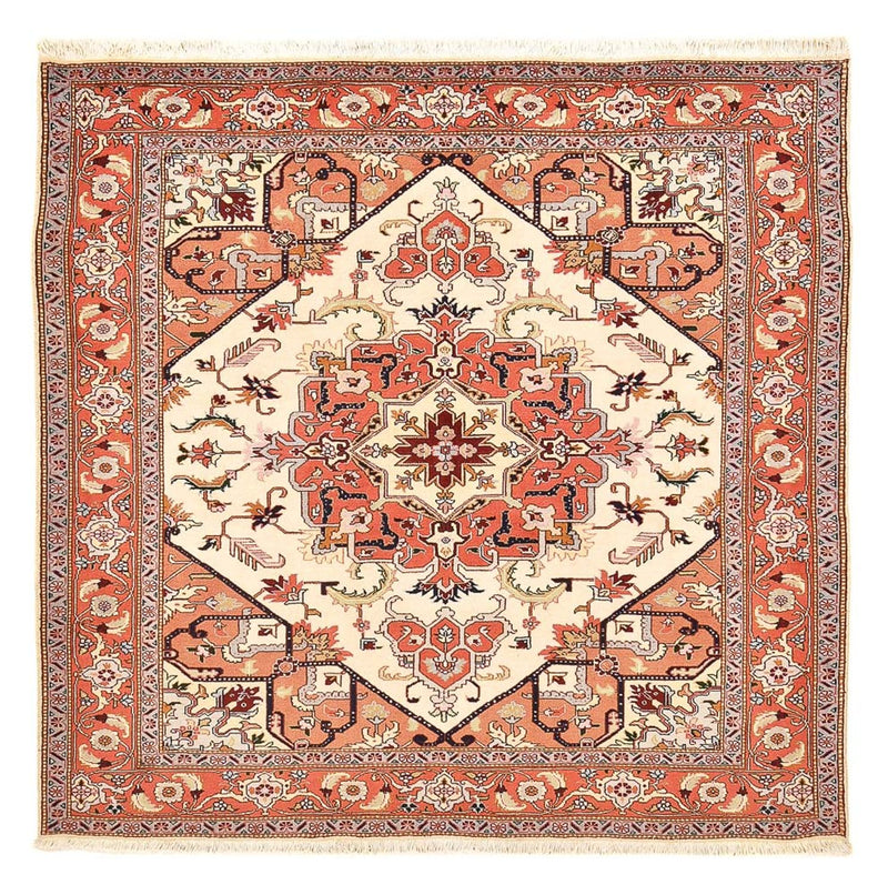 Persisk tæppe - Nomadisk firkantet  - 200 x 200 cm - creme