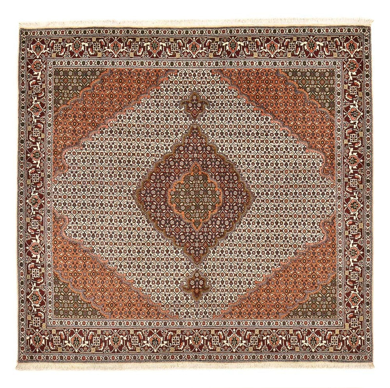 Persisk tæppe - Tabriz - Royal firkantet  - 203 x 200 cm - lys brun