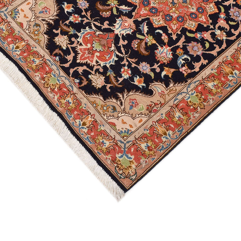 Løber Persisk tæppe - Tabriz - Royal - 380 x 75 cm - mørkeblå