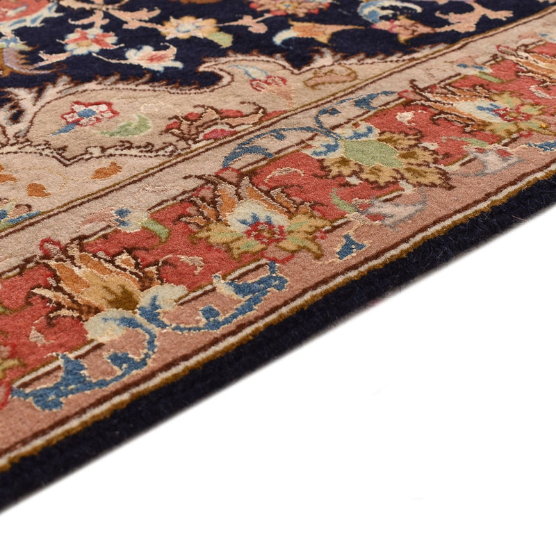 Løber Persisk tæppe - Tabriz - Royal - 380 x 75 cm - mørkeblå