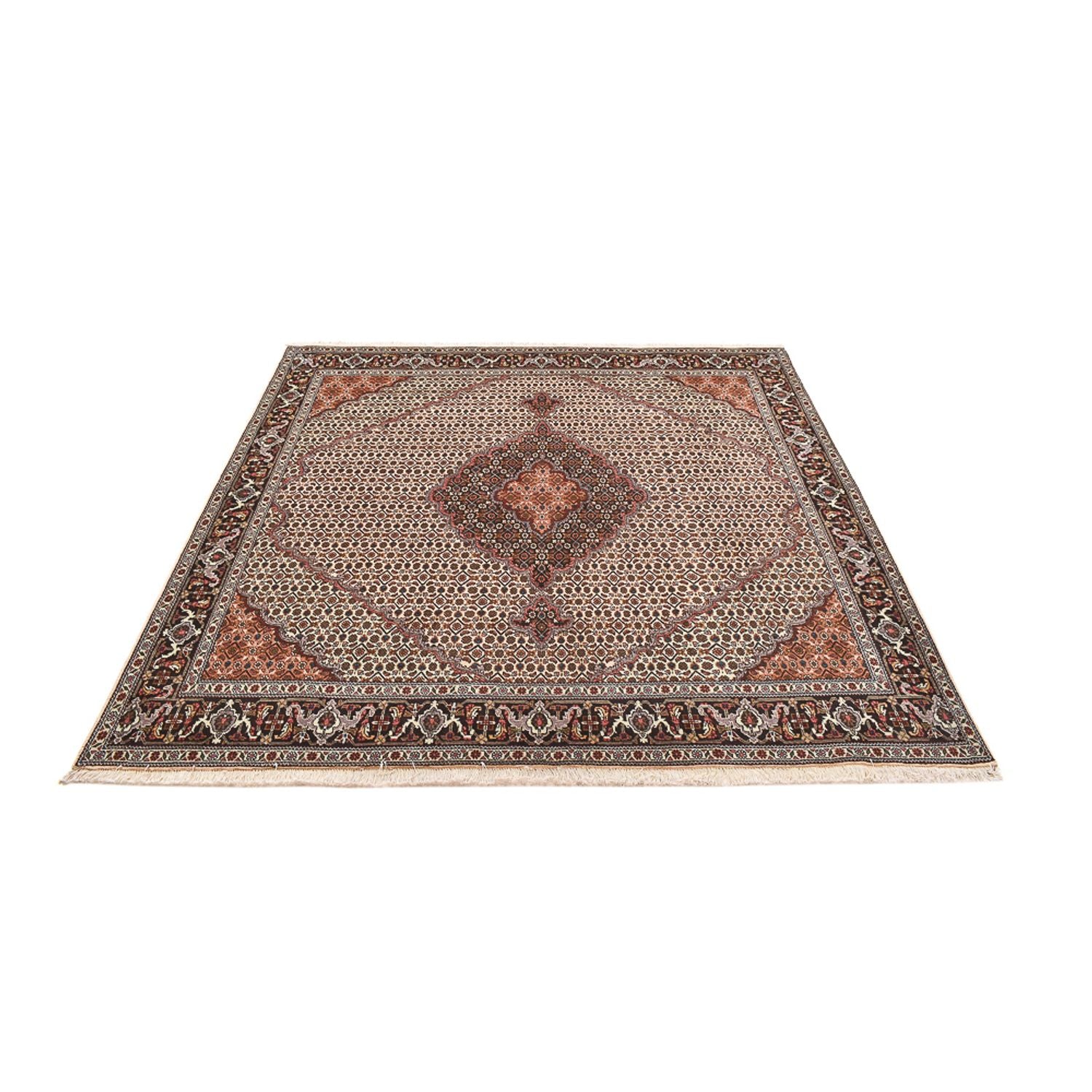 Persisk tæppe - Tabriz - Royal firkantet  - 208 x 200 cm - sand