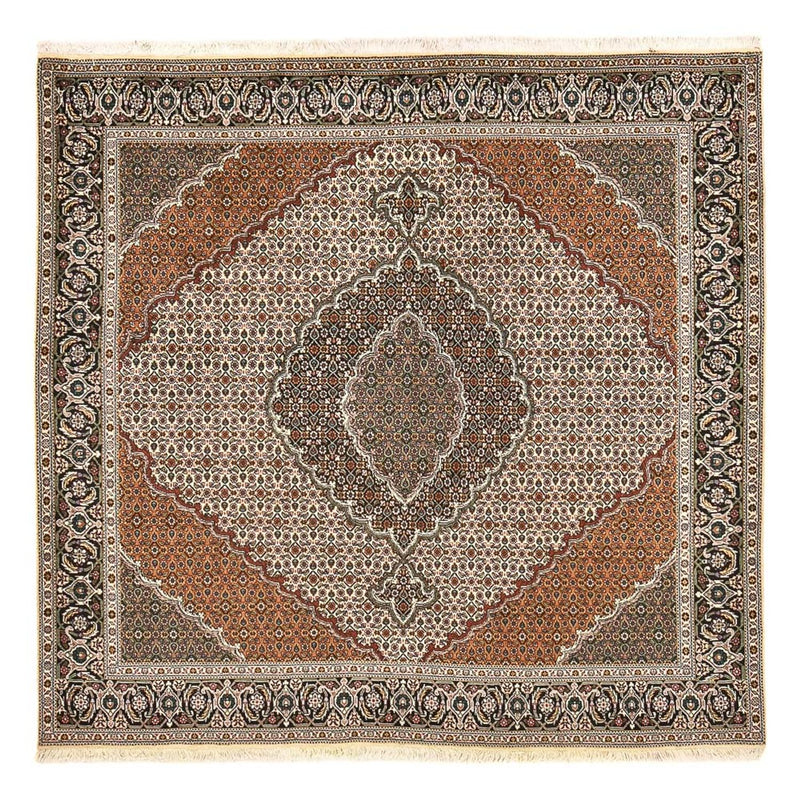 Persisk tæppe - Tabriz - Royal firkantet  - 206 x 202 cm - lys brun