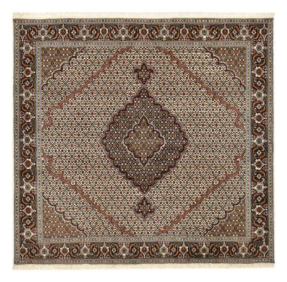 Persisk tæppe - Tabriz - Royal firkantet  - 200 x 200 cm - brun