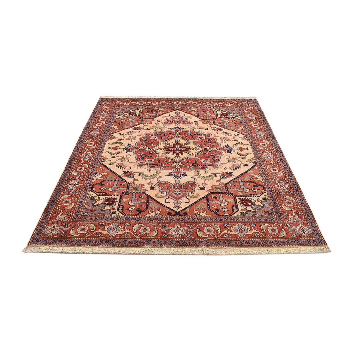 Persisk tæppe - Nomadisk firkantet  - 218 x 200 cm - creme