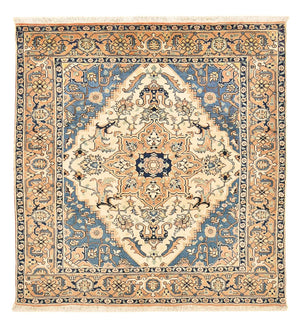 Persisk tæppe - Nomadisk firkantet  - 207 x 192 cm - lys beige