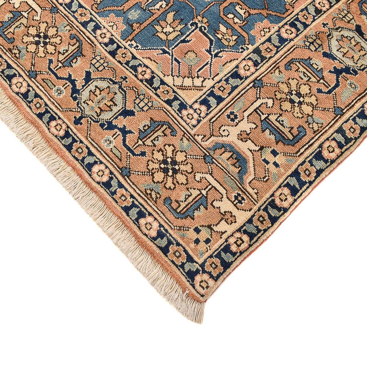 Persisk tæppe - Nomadisk firkantet  - 207 x 192 cm - lys beige