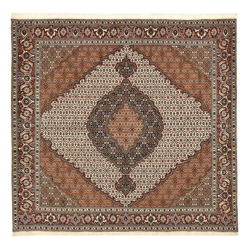 Persisk tæppe - Tabriz - Royal firkantet  - 199 x 198 cm - lys brun
