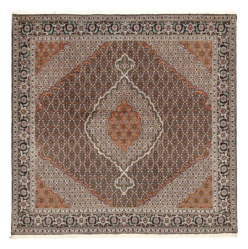 Persisk tæppe - Tabriz - Royal firkantet  - 203 x 203 cm - brun