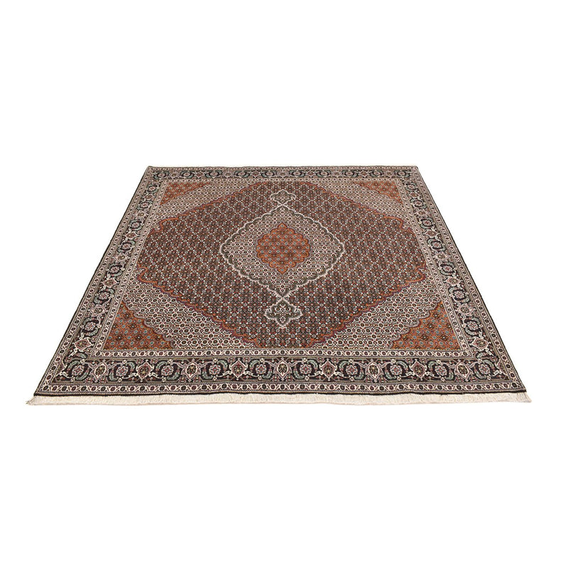 Persisk tæppe - Tabriz - Royal firkantet  - 203 x 203 cm - brun