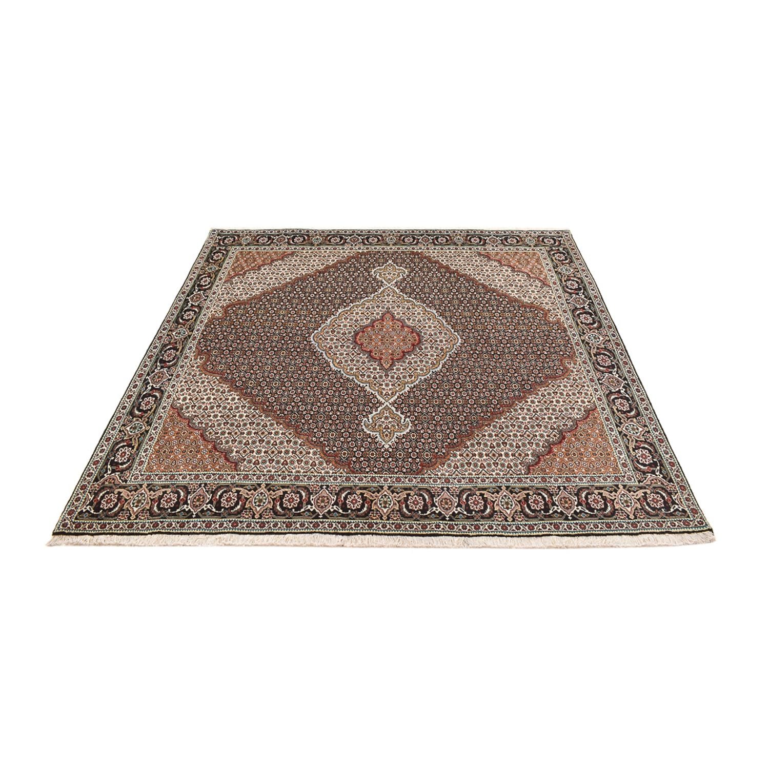 Persisk tæppe - Tabriz - Royal firkantet  - 204 x 200 cm - brun