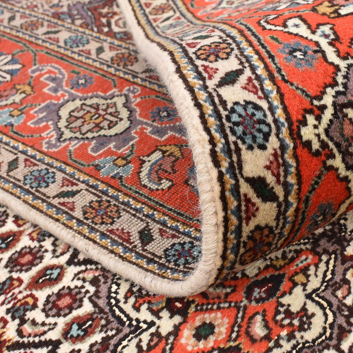 Persisk tæppe - Tabriz - Royal firkantet  - 200 x 200 cm - sand